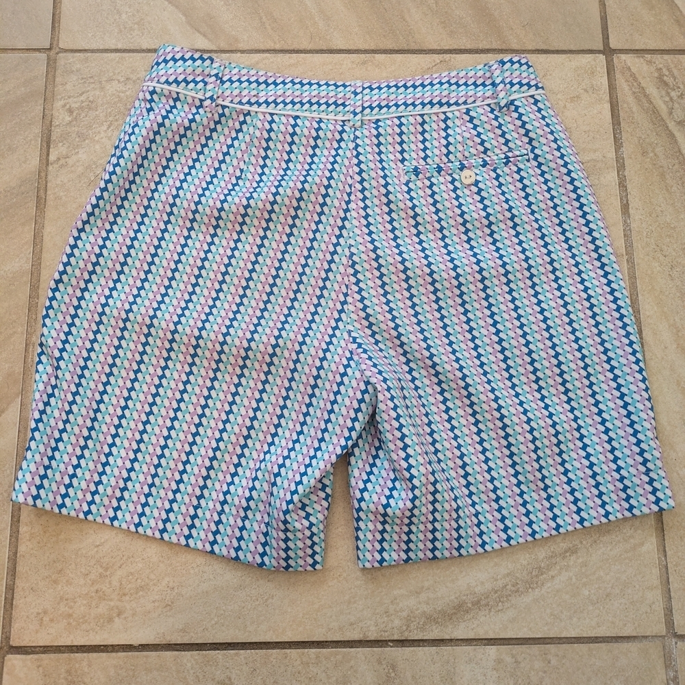 Golf Shorts, Lady Hagen Like new! Patterned Shorts - Blue and White - Picture 3 of 6